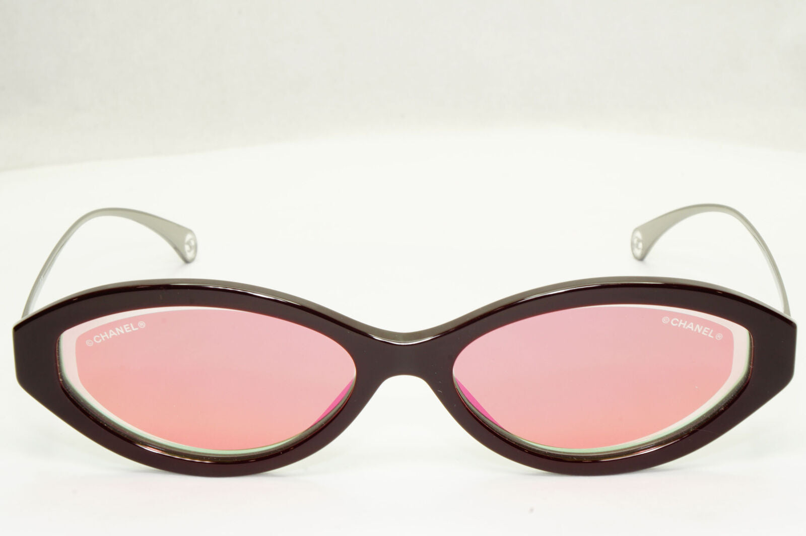 Chanel 2020 Sunglasses Burgundy Red Pink Mirror Rectangle 5424 c.1461/EB 130523