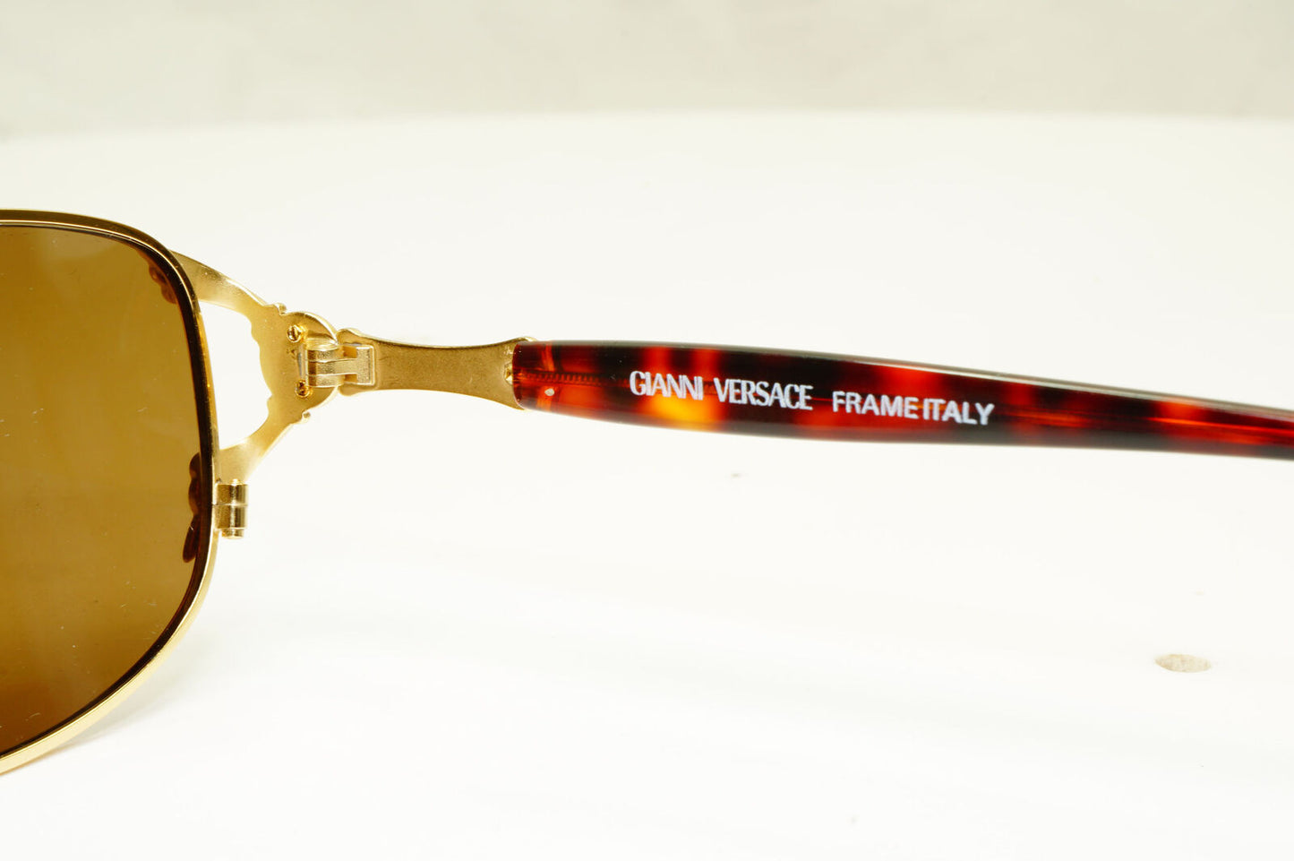 Gianni Versace 1995 Vintage Gold Medusa Brown Retro Sunglasses MOD G41 COL 03L B