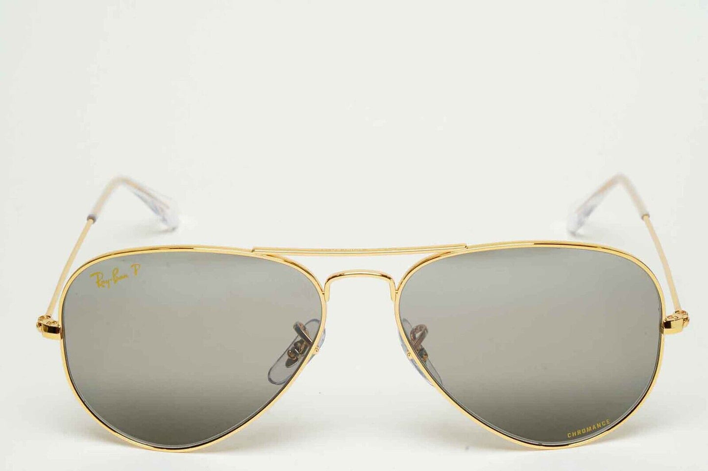 Ray-Ban Sunglasses Aviator Polarised Chromance Gold Silver RB 3025 9196/G3 55mm