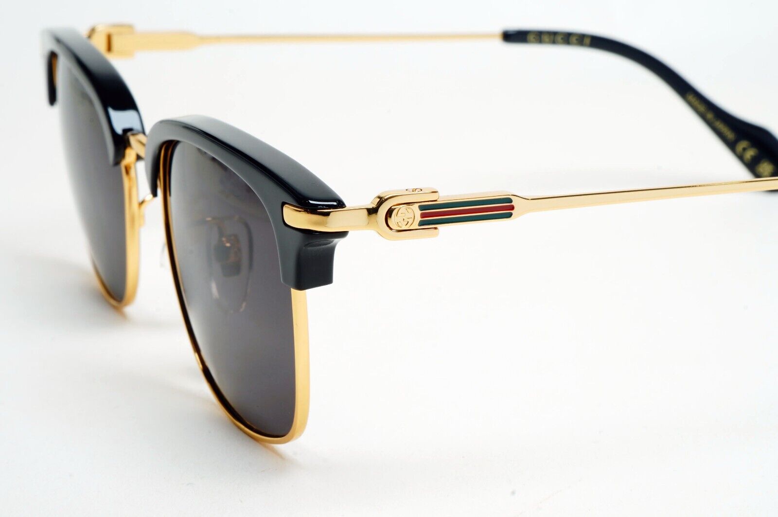 Gucci Sunglasses Titanium Japan Gold Black Square Metal GG1606OK 002 52mm