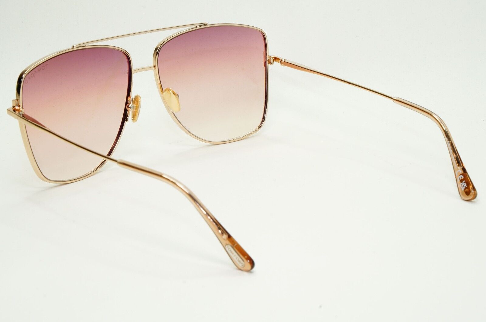 Tom Ford Sunglasses Reggie Rose Gold Brown Gradient Square FT0838 TF 838 28F