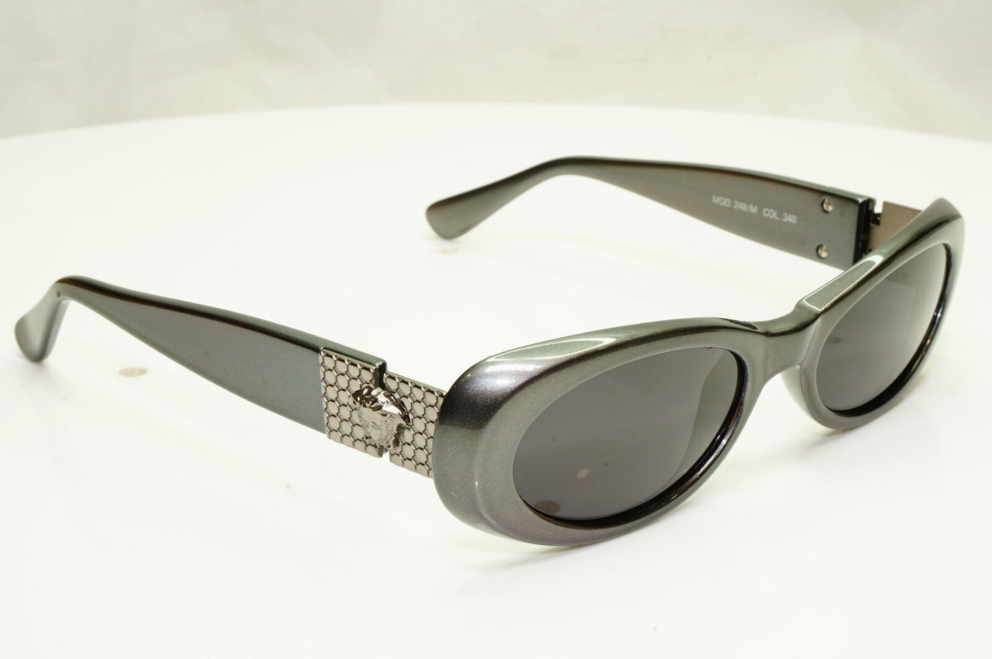 Gianni Versace 1996 Womens Vintage Medusa Sunglasses Grey MOD 248/M COL 340