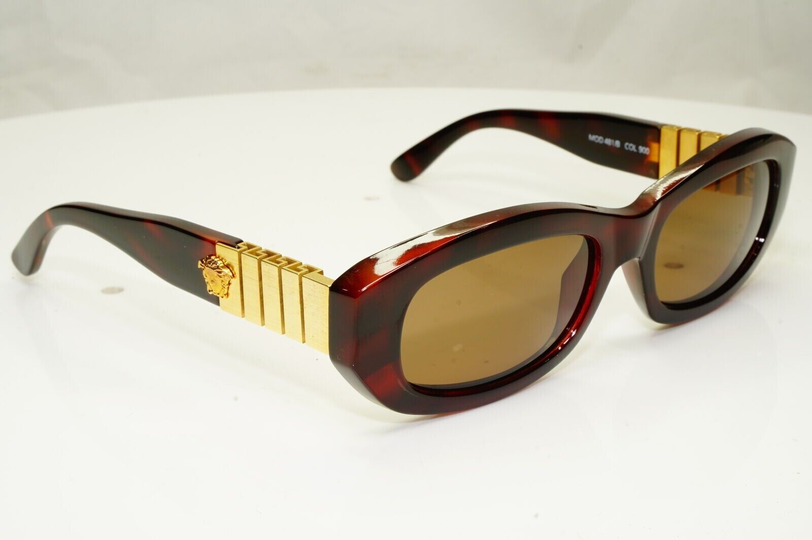 Gianni Versace Sunglasses 1996 Vintage Brown Gold Medusa MOD 481/B COL 900