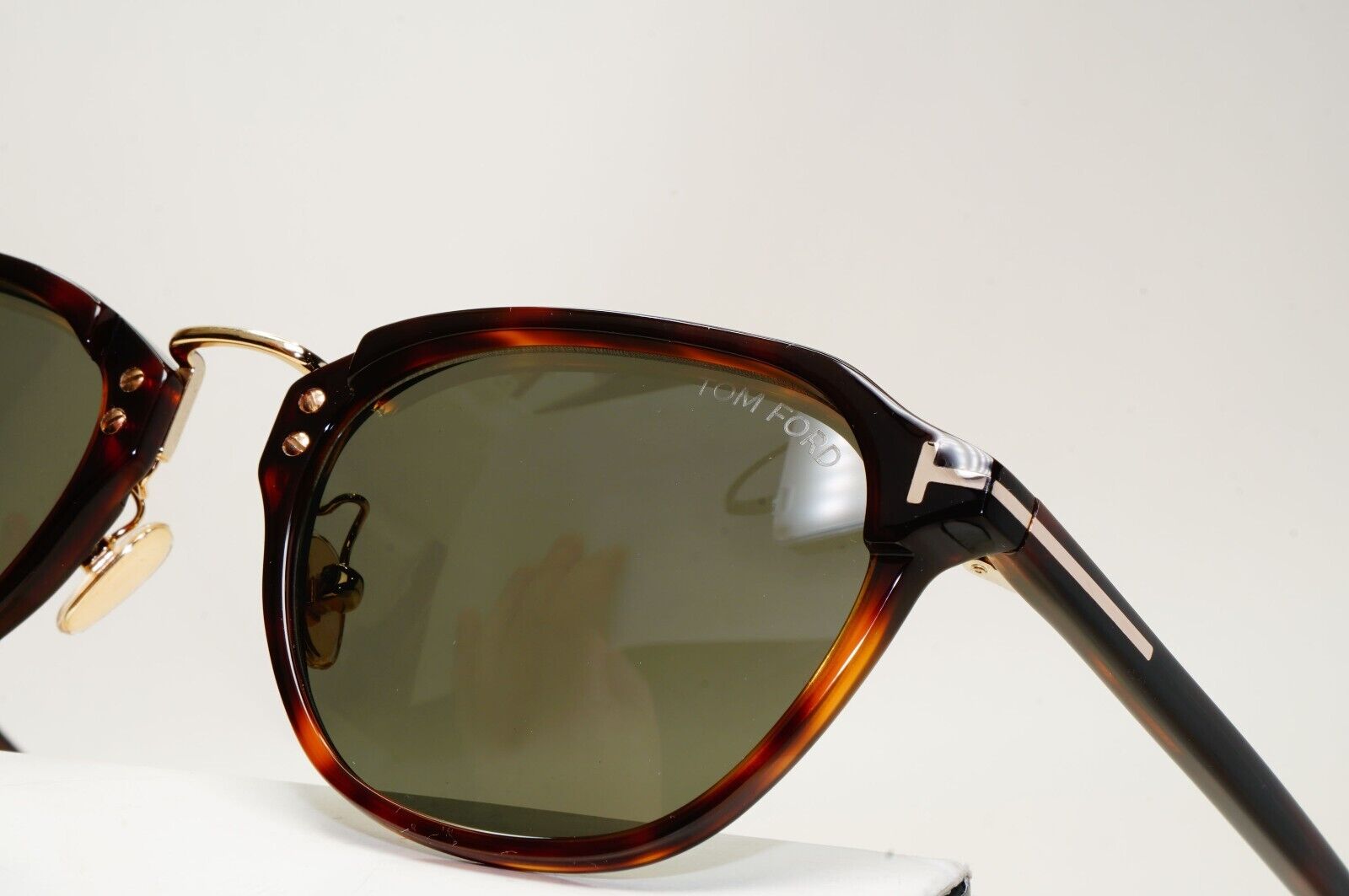 Tom Ford Sunglasses Brown Tortoiseshell Green Square FT0878-D TF 878-D 52N 53mm