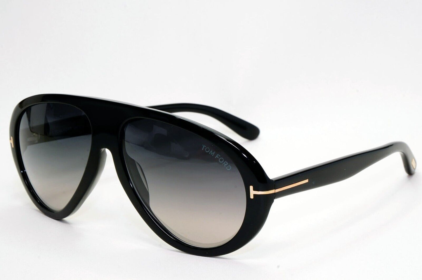 Tom Ford Sunglasses Camillo-02 Black Glossy Grey Gradient Pilot FT0988 TF988 01B