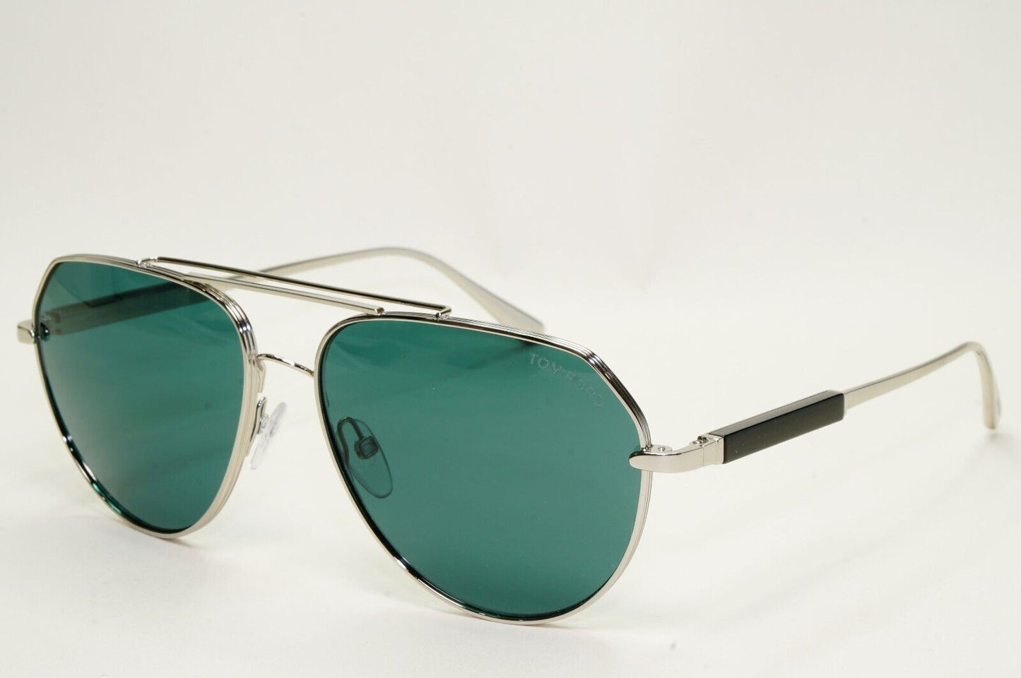 Tom Ford Sunglasses Andes Silver Green Teal Metal Pilot FT0670 TF 670 16V 61mm