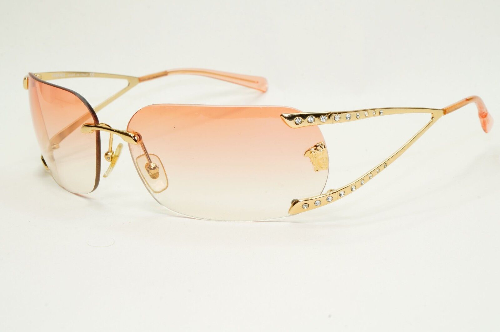 Versace Sunglasses 2004 Vintage Rimless Gold Medusa MOD N86-H N30/536 280924