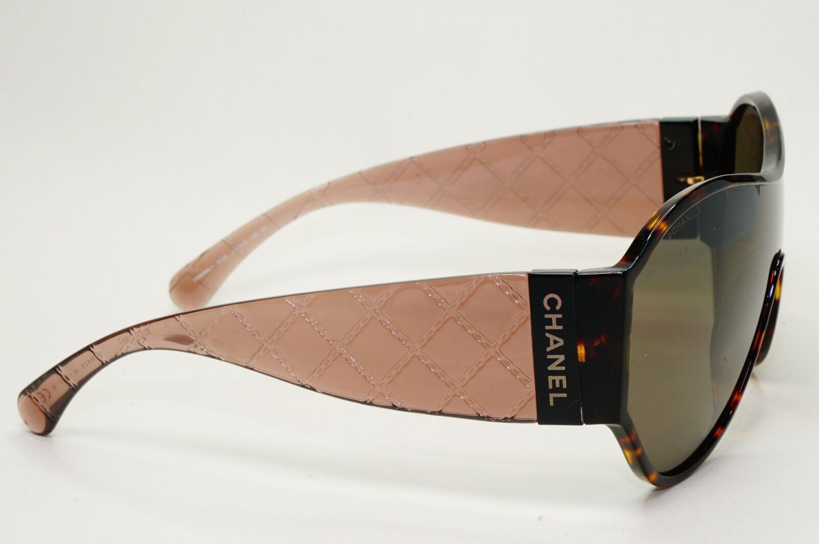 Chanel Sunglasses Oversized Brown Tortoise Shield Visor Large 5426 c.714/3