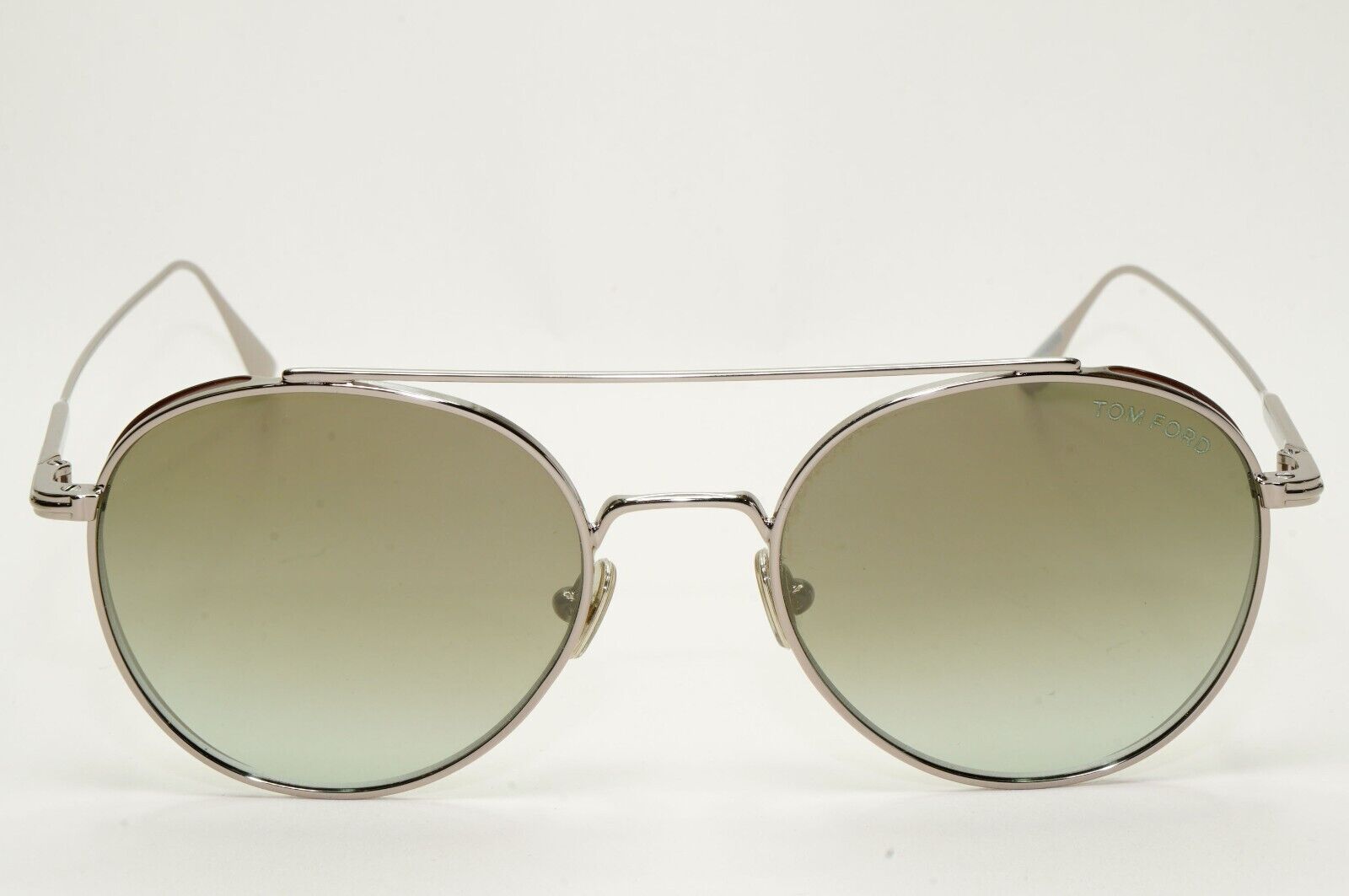 Tom Ford Sunglasses Declan Ruthenium Grey Green Round Pilot FT0826 TF 826 14Q