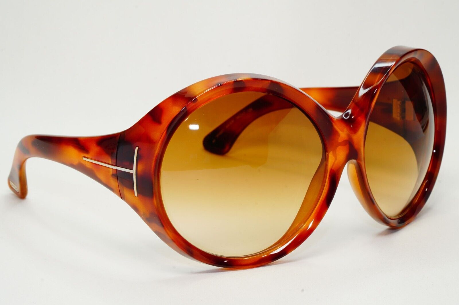 Tom Ford Sunglasses Ali Oversized Round Large Brown Tortoise FT0221 TF 221 53F