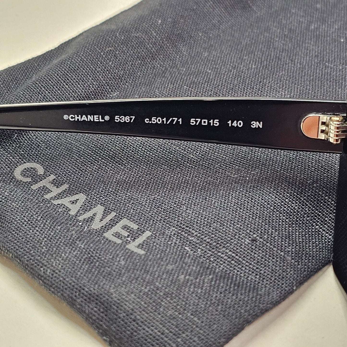 Chanel Sunglasses Black Hexagon Angular Grey Gradient 5367 c.501/71 57mm