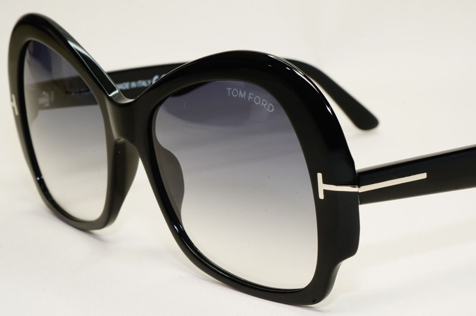 Tom Ford Sunglasses Zelda Black Glossy Grey Gradient Large FT0874 TF 874 01B