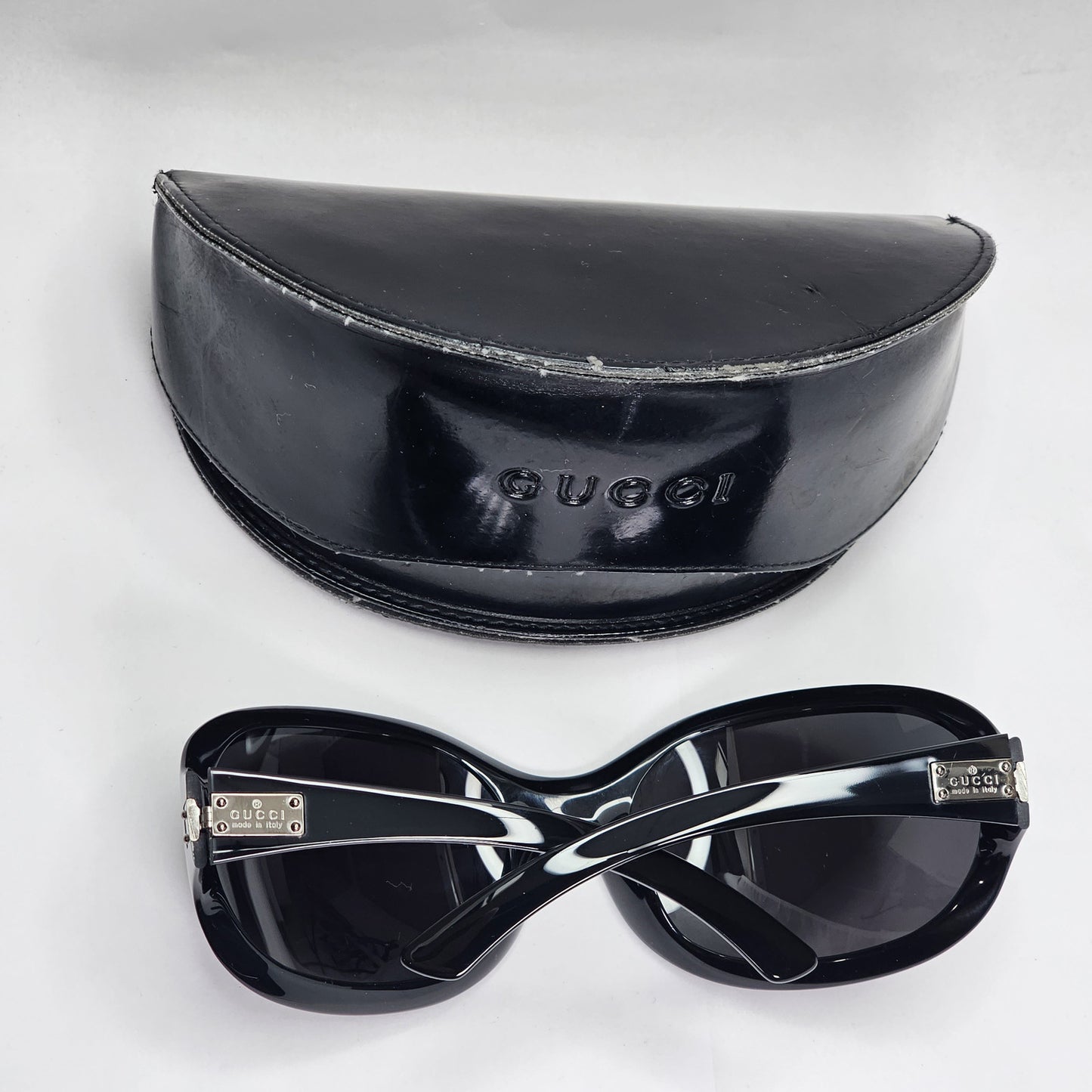 Gucci Sunglasses 1996 Vintage Black Large Wrap Square GG 1480/S 584 151223