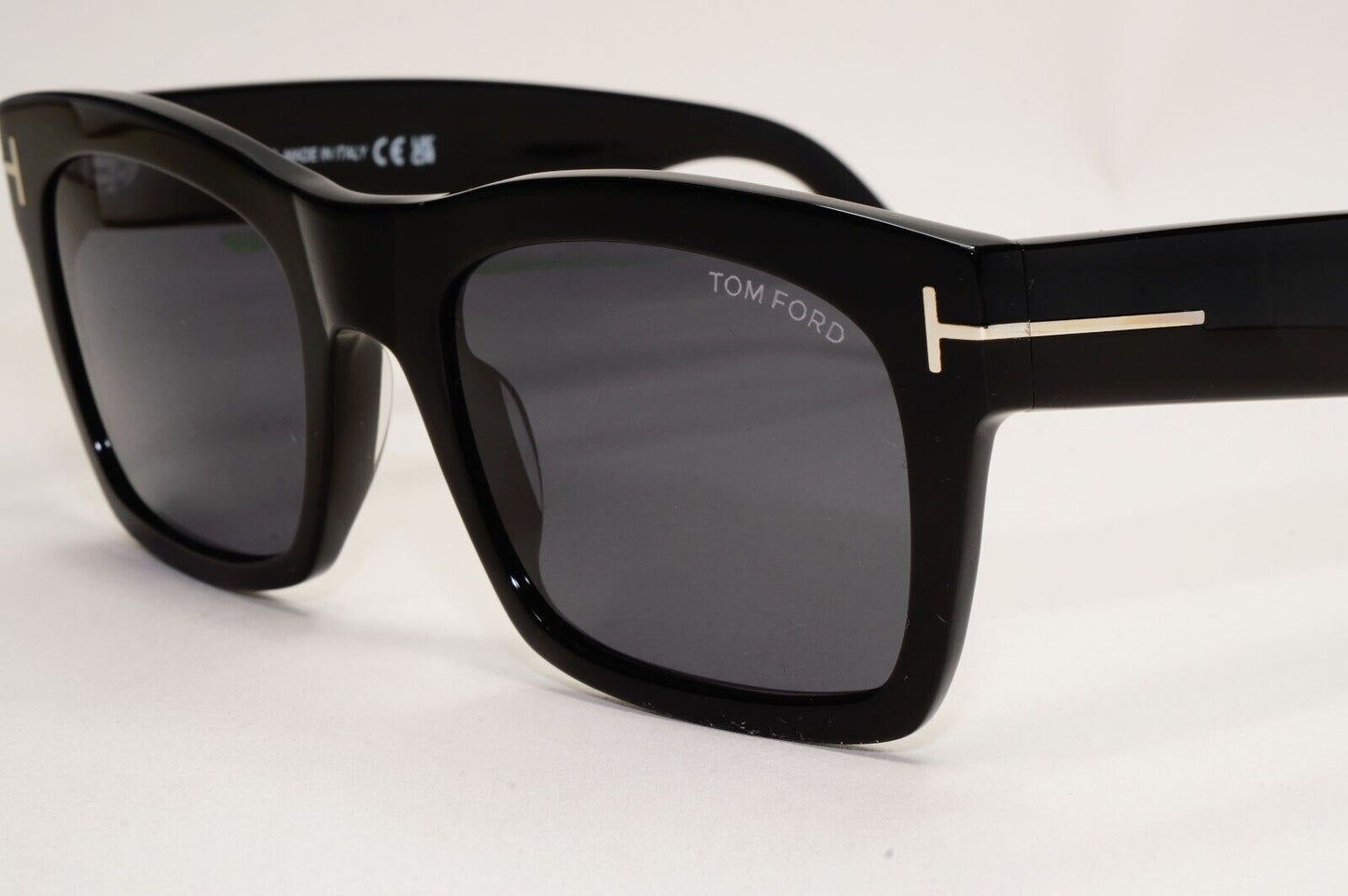 Tom Ford Sunglasses Black Glossy Square Gold Nico FT1062 TF 1062 01A 56mm