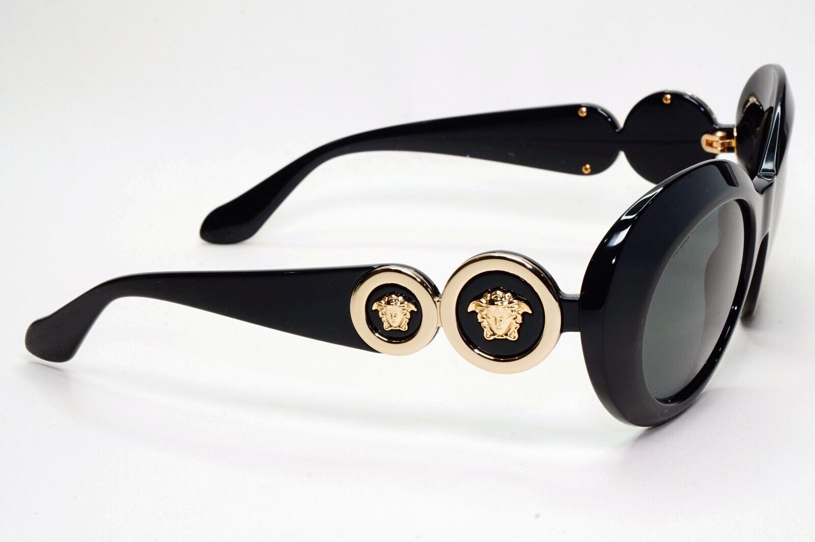 Versace Sunglasses Black Gold Medusa 96 Oval Grey MOD VE 4329 GB1/87 53mm 280924