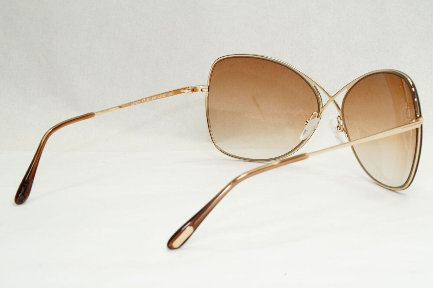 Tom Ford Sunglasses Colette Gold Brown Gradient FT0250 TF 250 28F 63mm [A]