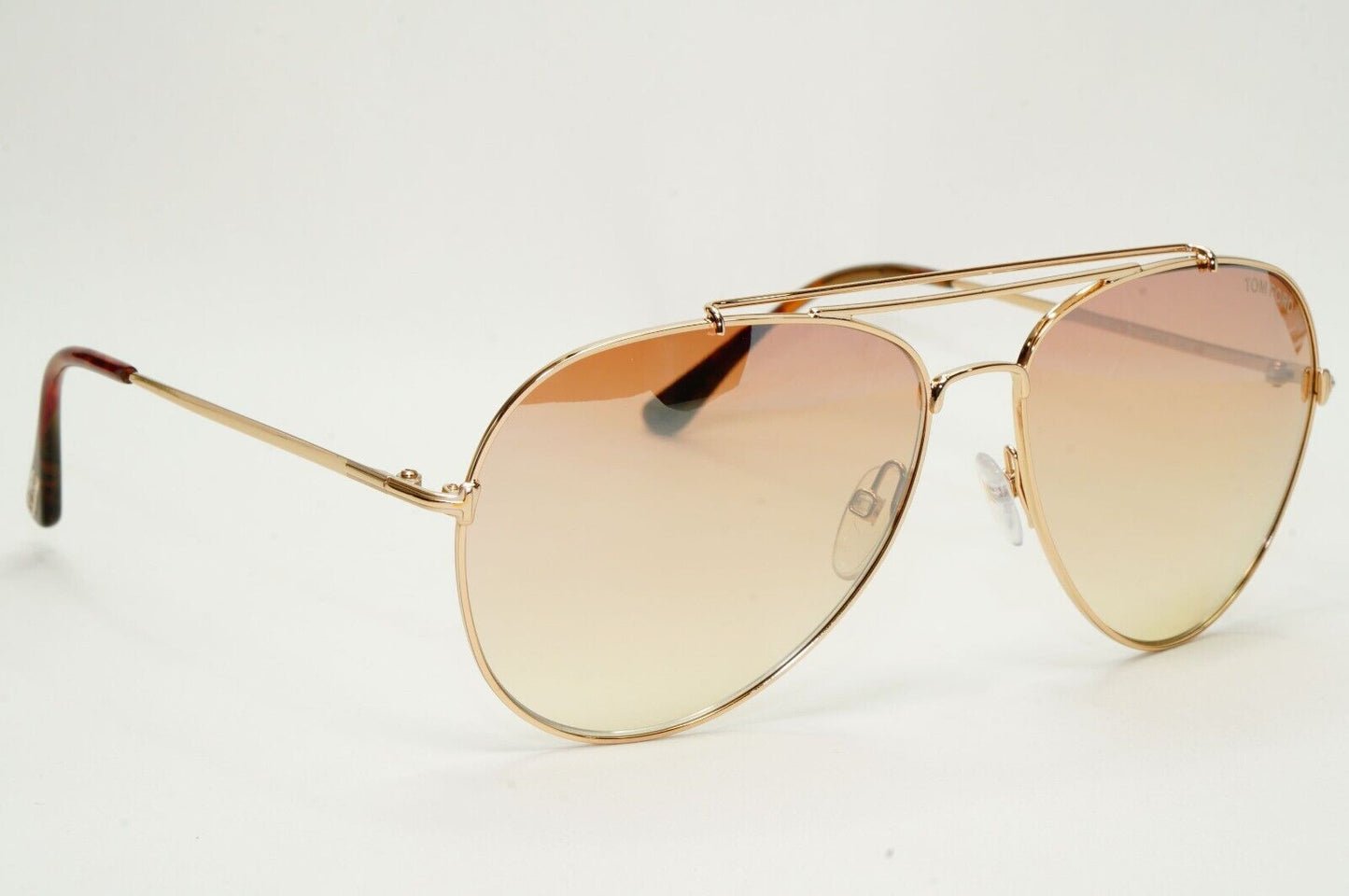 Tom Ford Sunglasses Indiana Gold Brown Gradient Metal Pilot FT0497 TF 497 28Z