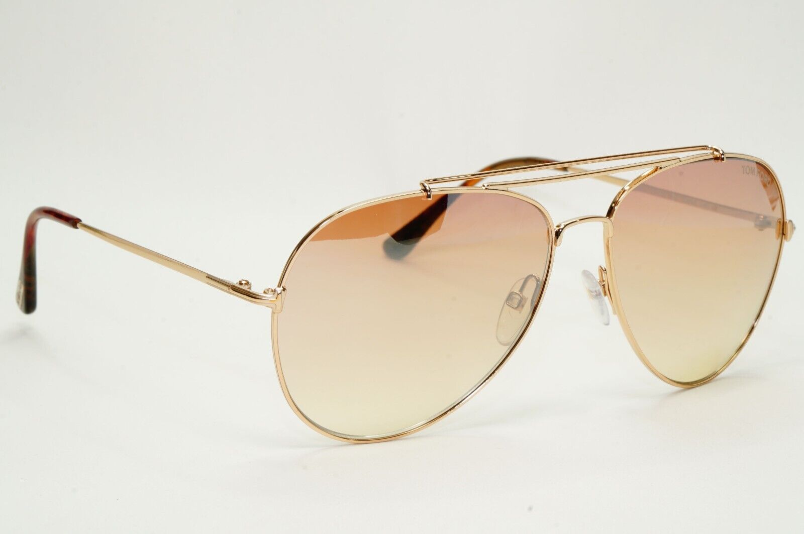 Tom Ford Sunglasses Indiana Gold Brown Gradient Metal Pilot FT0497 TF 497 28Z