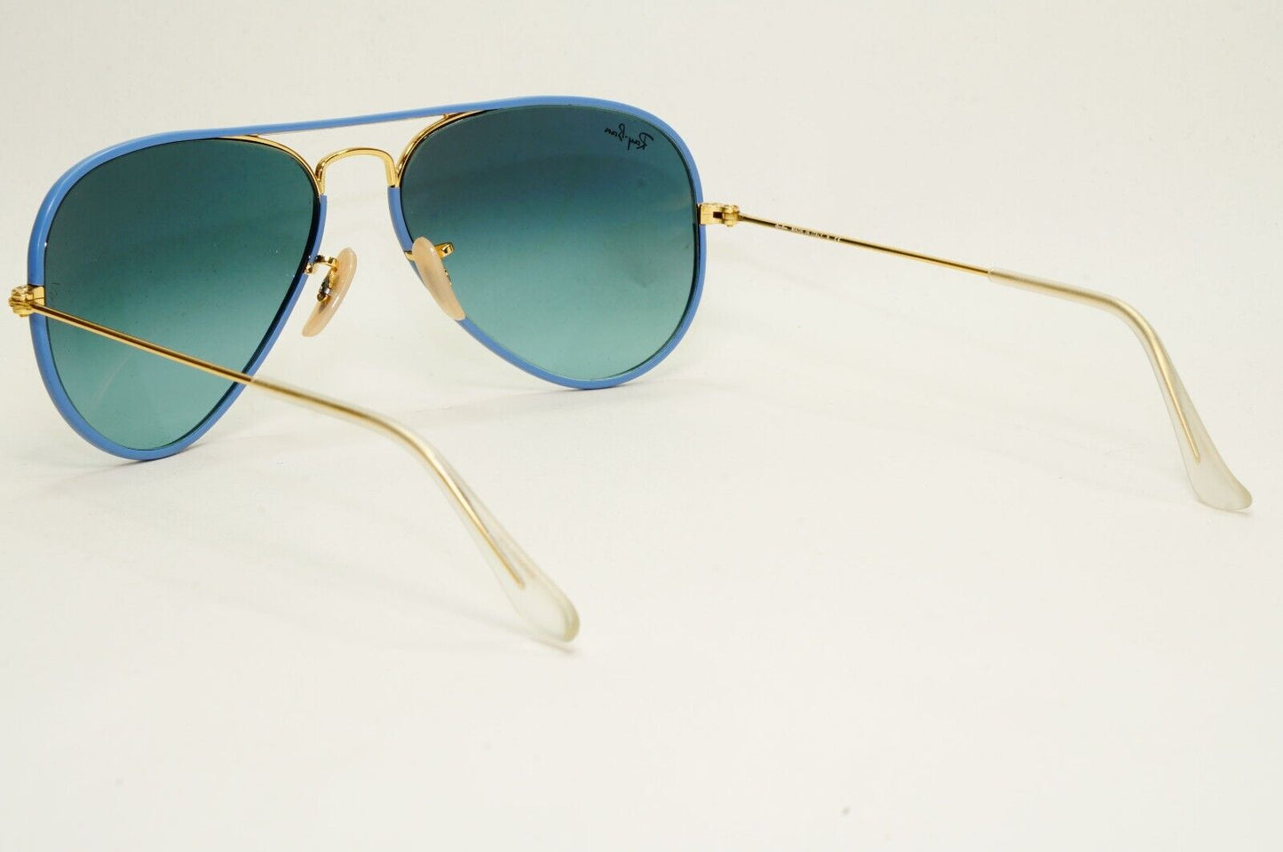 Ray-Ban Sunglasses Aviator Full Color Blue Gold RB 3025-J-M 001/4M Small 55mm