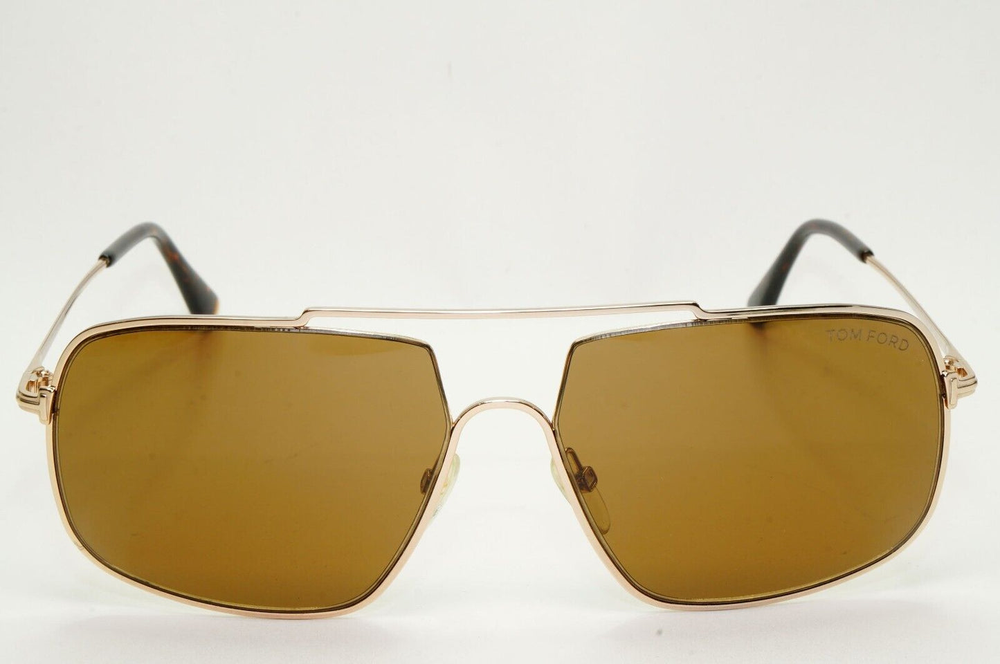 Tom Ford Sunglasses Aiden-02 Gold Brown Navigator Pilot Metal FT0585 TF 585 28E