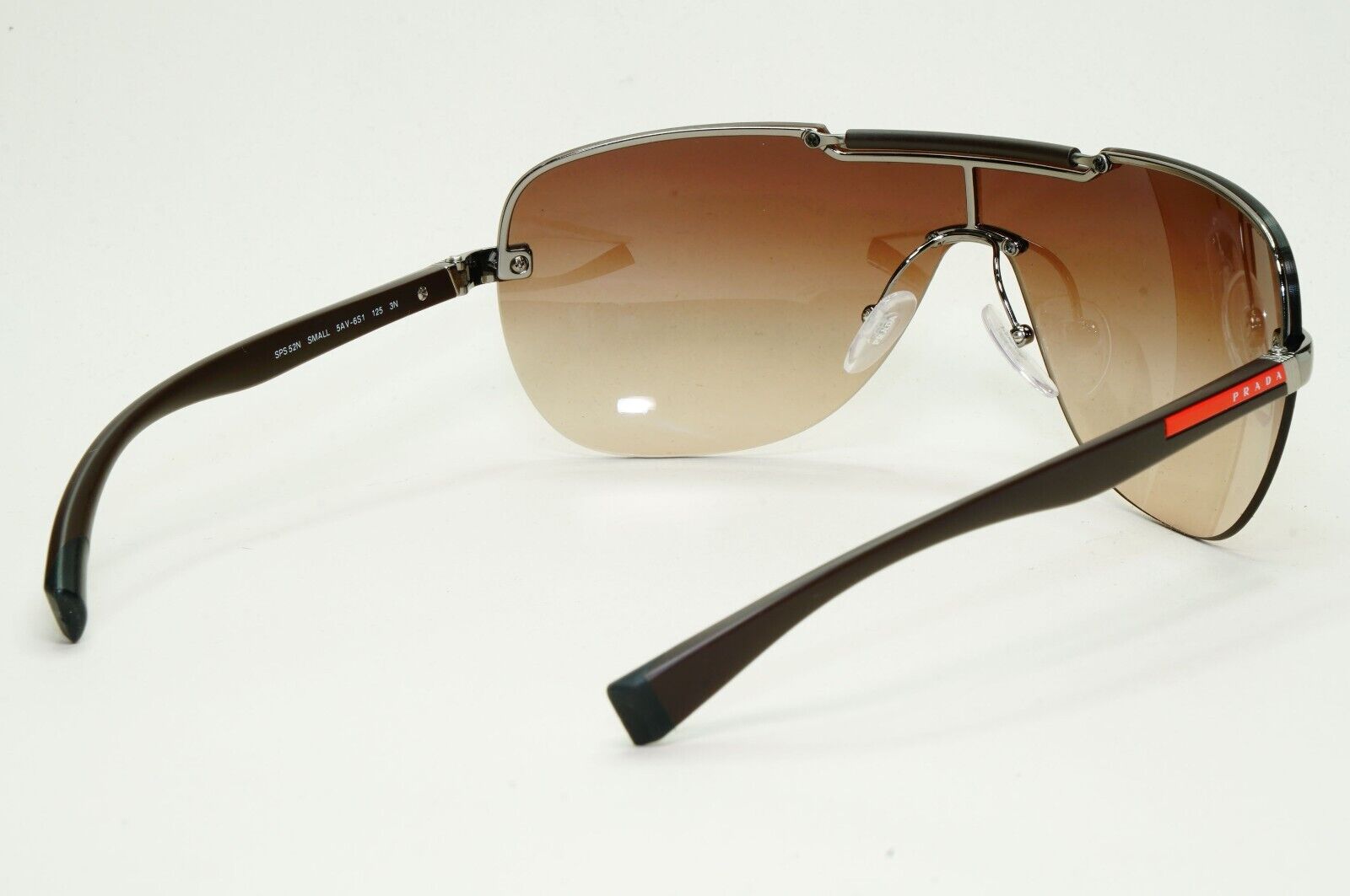 Prada Sunglasses 2007 Vintage Rare Brown  Shield PS52NS SPS 52N 5AV-6S1 050824