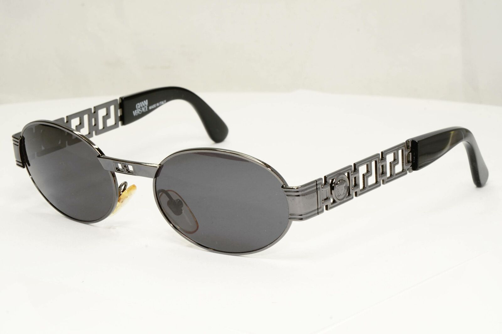 Gianni Versace 1996 Vintage Gunmetal Medusa Metal Sunglasses MOD S43 COL 89M