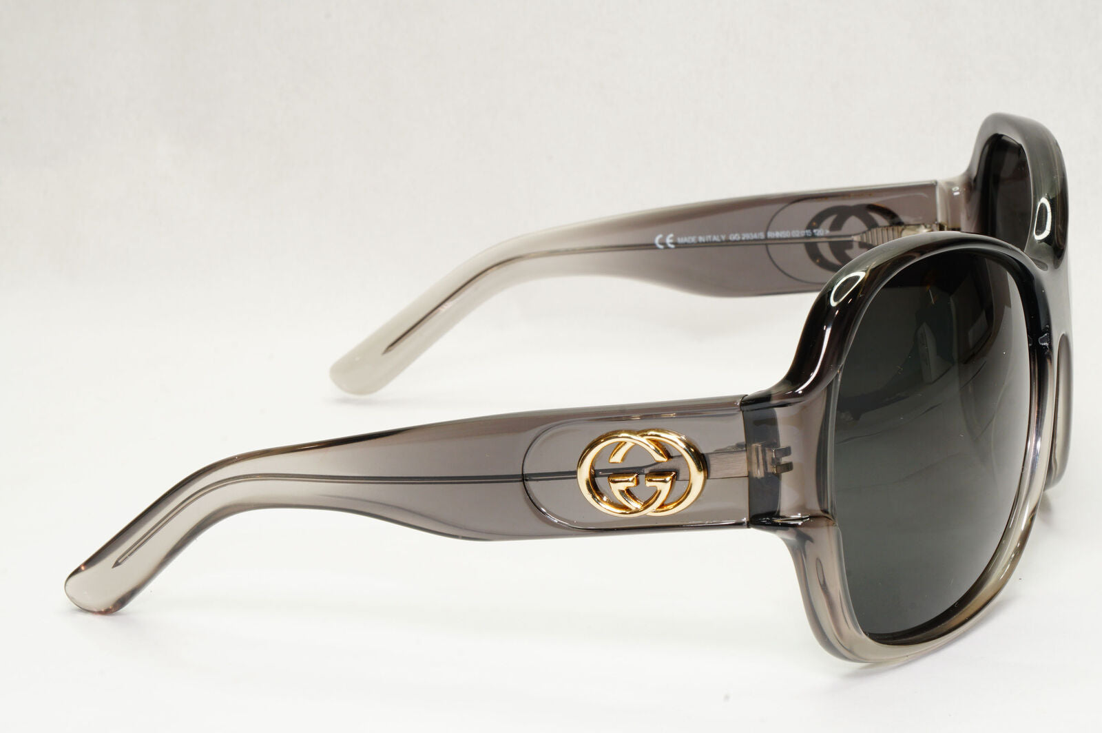 Gucci Sunglasses 2004 Vintage Grey Black Oversized Large GG 2934/S RHNS0 131223