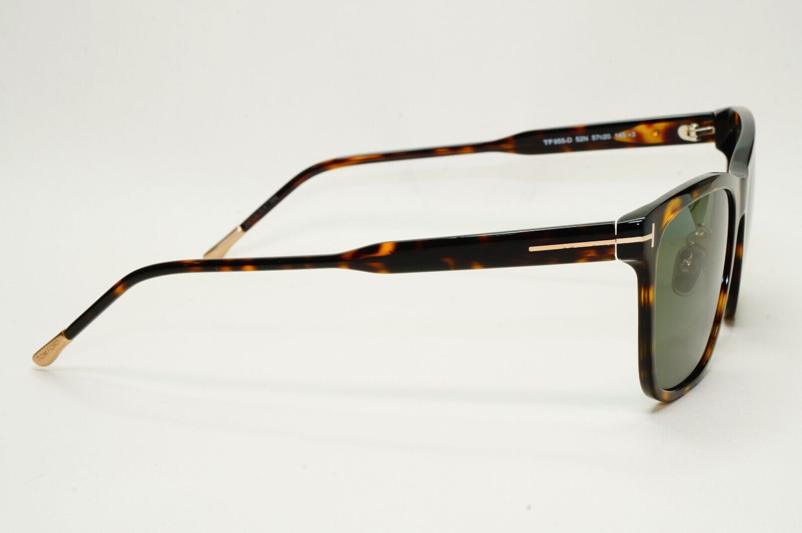 Tom Ford Sunglasses Brown Havana Tortoise Green Square FT0955-D TF 955-D 52N