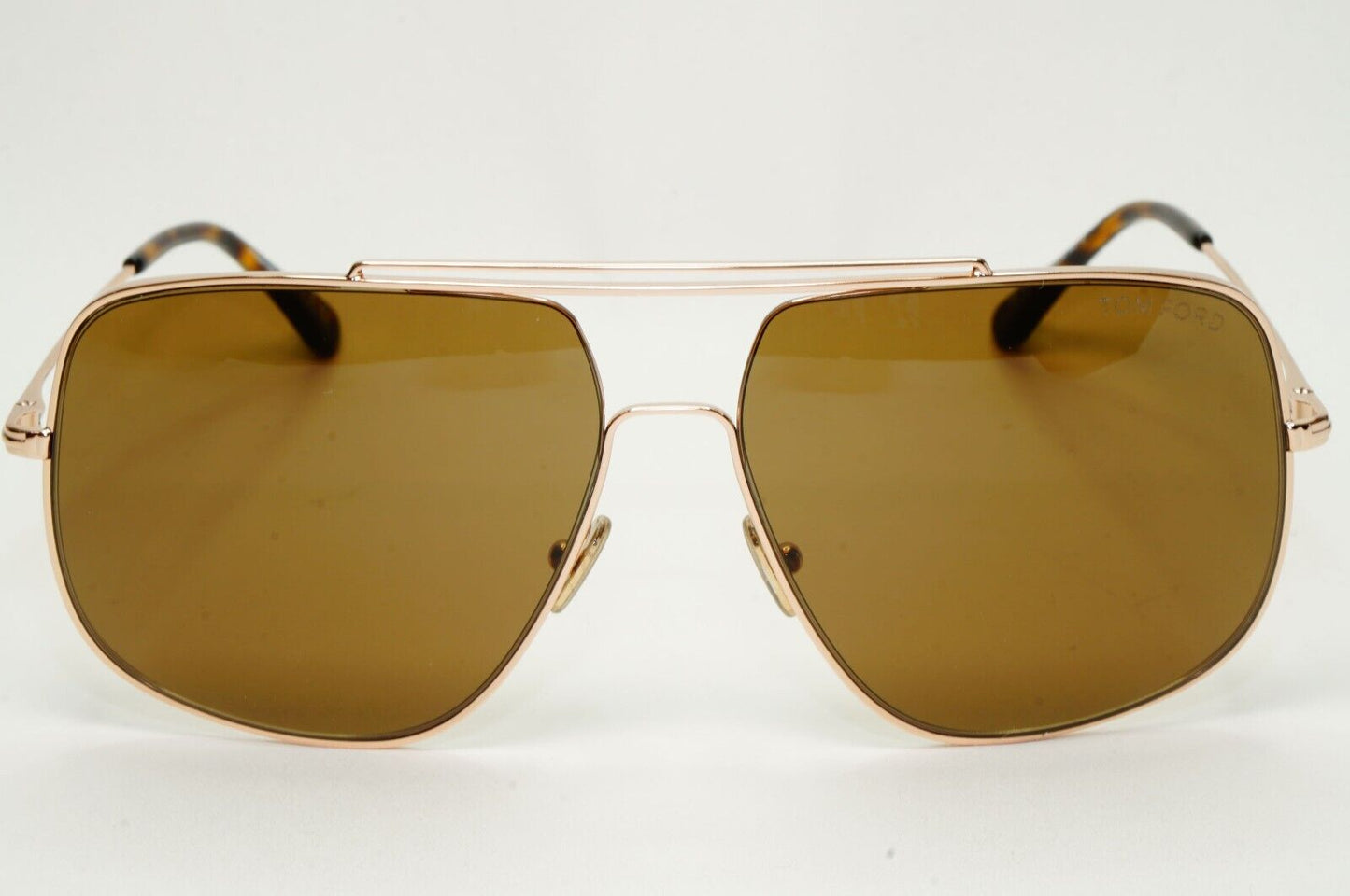 Tom Ford Sunglasses Liam Gold Brown Square Navigator Pilot FT0927 TF 927 28J