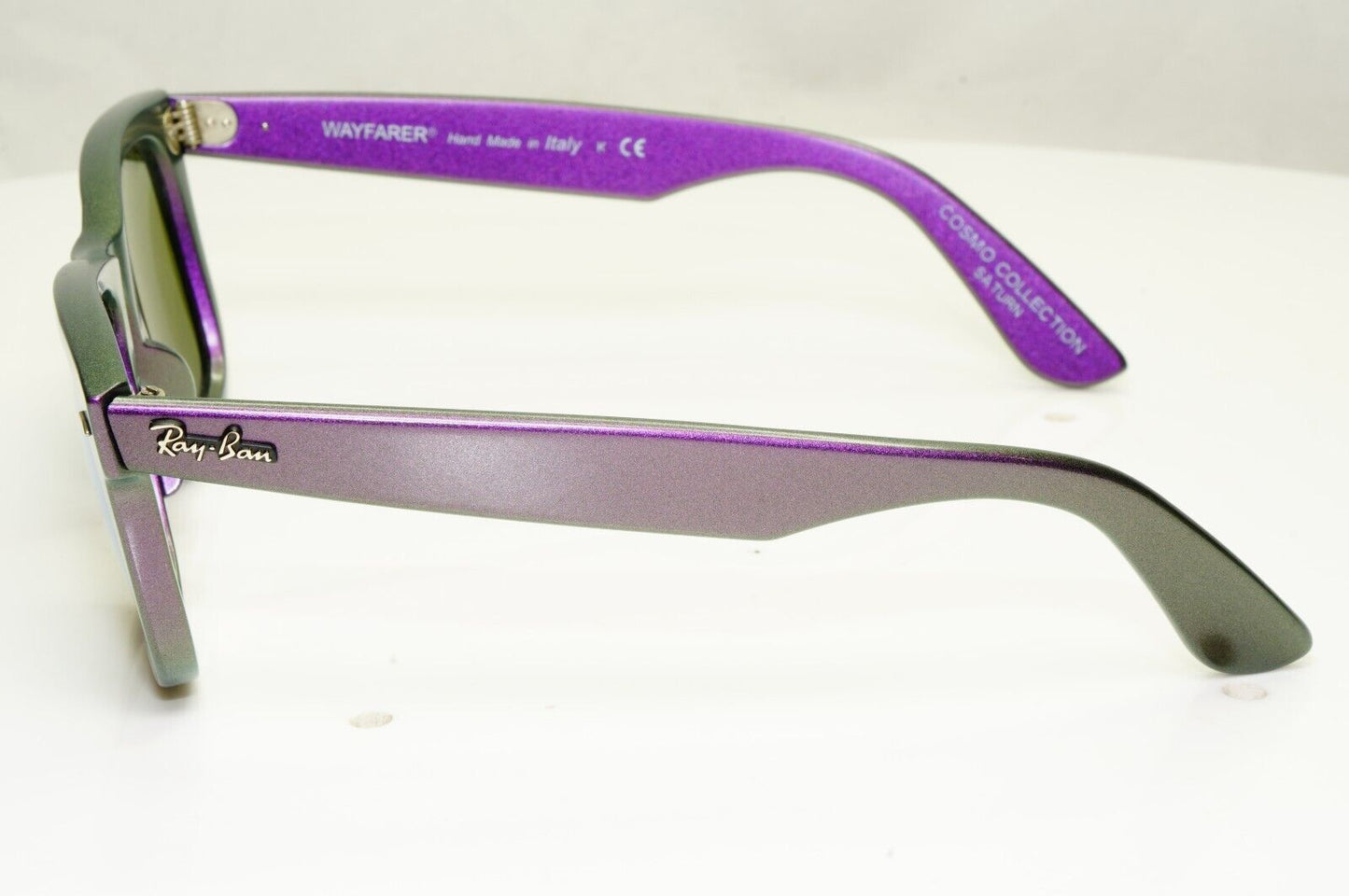 Ray-Ban Sunglasses Wayfarer Cosmo Saturn Purple Blue Mirror RB 2140 6112/17 50mm