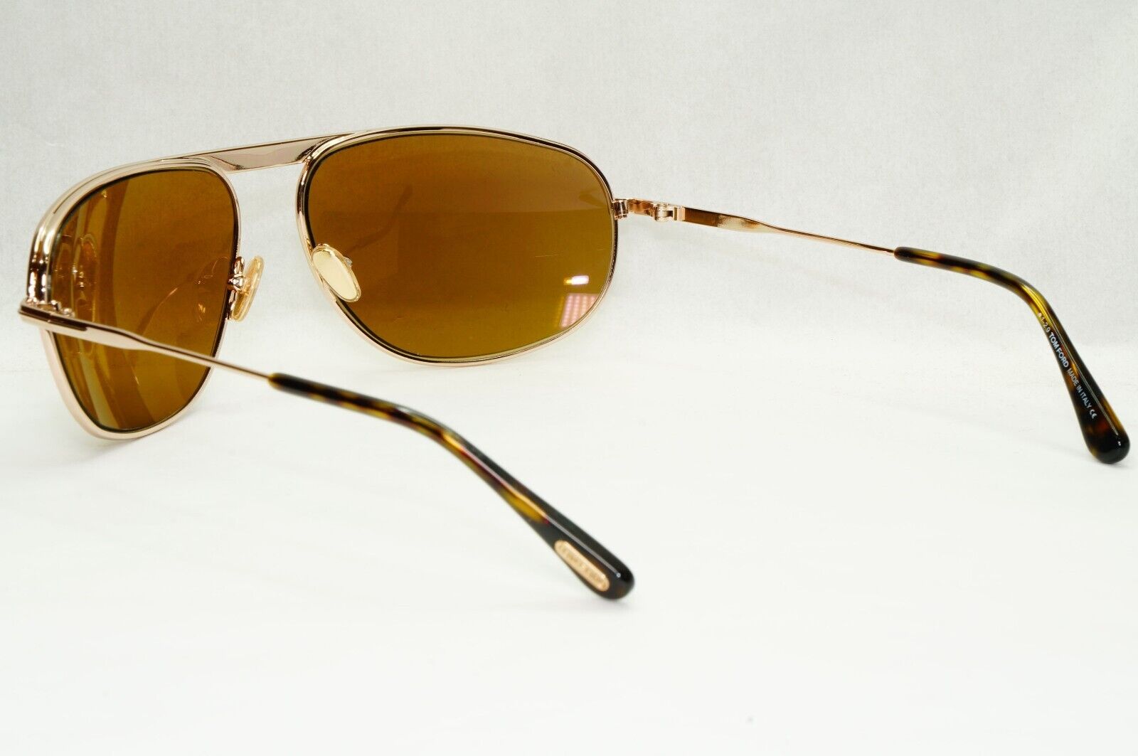 Tom Ford Sunglasses Gabe Gold Pilot Wrap Brown Metal FT0774 TF 774 28E 63mm