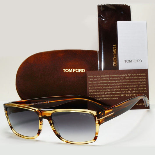 Tom Ford Sunglasses Mason Honey Brown Transparent Grey FT0445 TF 445 50B 58mm