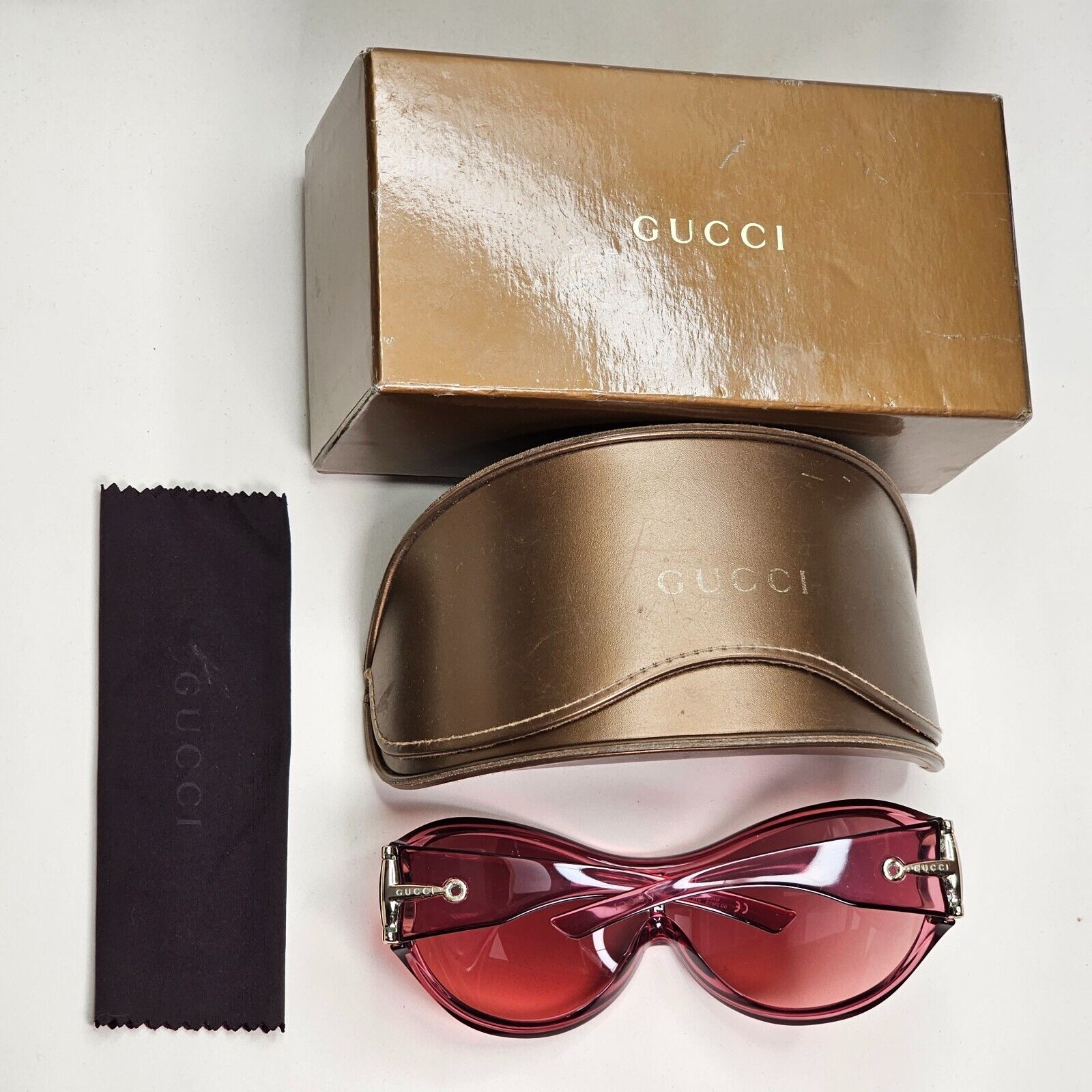 Gucci Sunglasses 2006 Vintage Pink Transparent Horsebit GG 2561/S PT5 291024