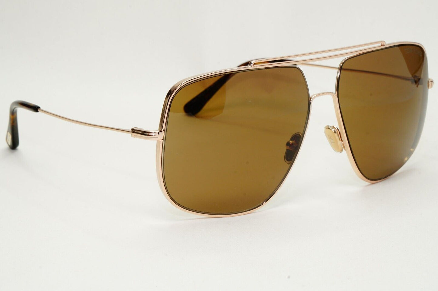 Tom Ford Sunglasses Liam Gold Brown Square Navigator Pilot FT0927 TF 927 28J