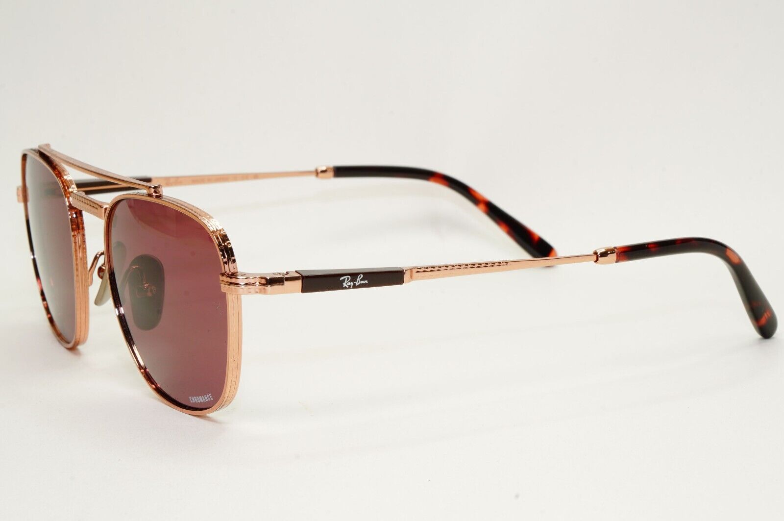 Ray-Ban Sunglasses Frank II Titanium Polarized Rose Gold RB 8258 3140/AF 51mm