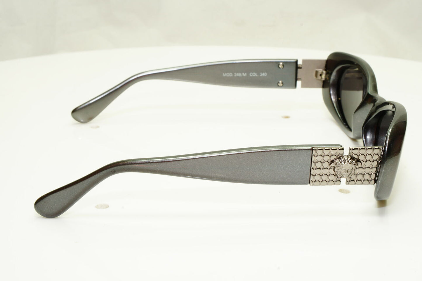 Gianni Versace 1996 Womens Vintage Medusa Sunglasses Grey MOD 248/M COL 340