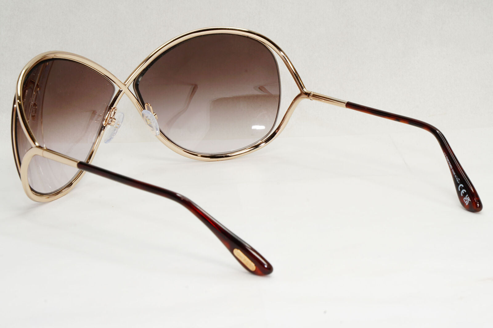 Tom Ford Sunglasses Miranda Gold Brown Mirrored Metal FT0130 TF 130 28G