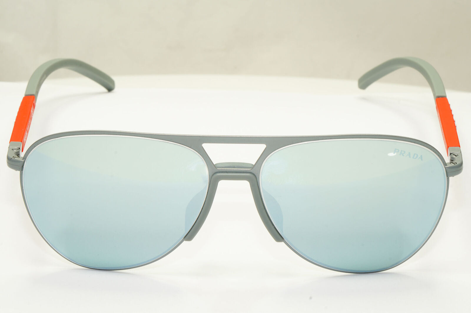 Prada Blue Mirror Sunglasses Grey Pilot Red Mens Fashion SPS 51X 07S-08L PS51XS