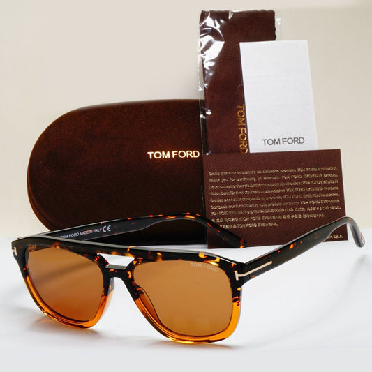 Tom Ford Sunglasses Gerrard Brown Honey Pilot Navigator FT0776 TF 776 56E 56mm