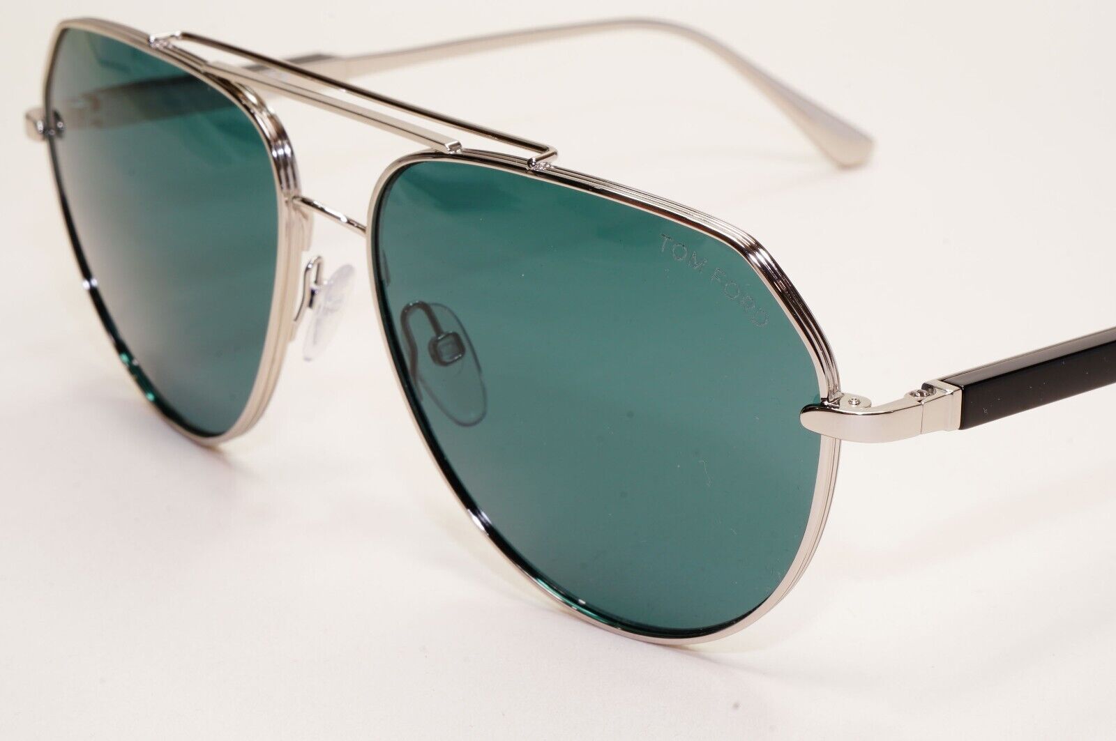 Tom Ford Sunglasses Andes Silver Green Teal Metal Pilot FT0670 TF 670 16V 61mm