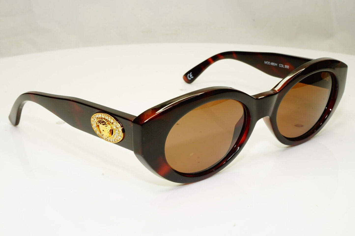 Gianni Versace Sunglasses 1996 Vintage Brown Gold Medusa MOD 480/H COL 900