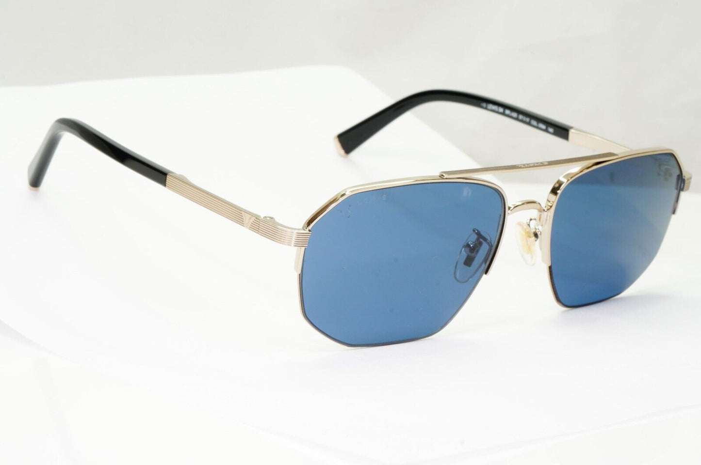 Police Lewis Hamilton F1 Sunglasses Gold Blue Square Metal SPL A25 COL 0594