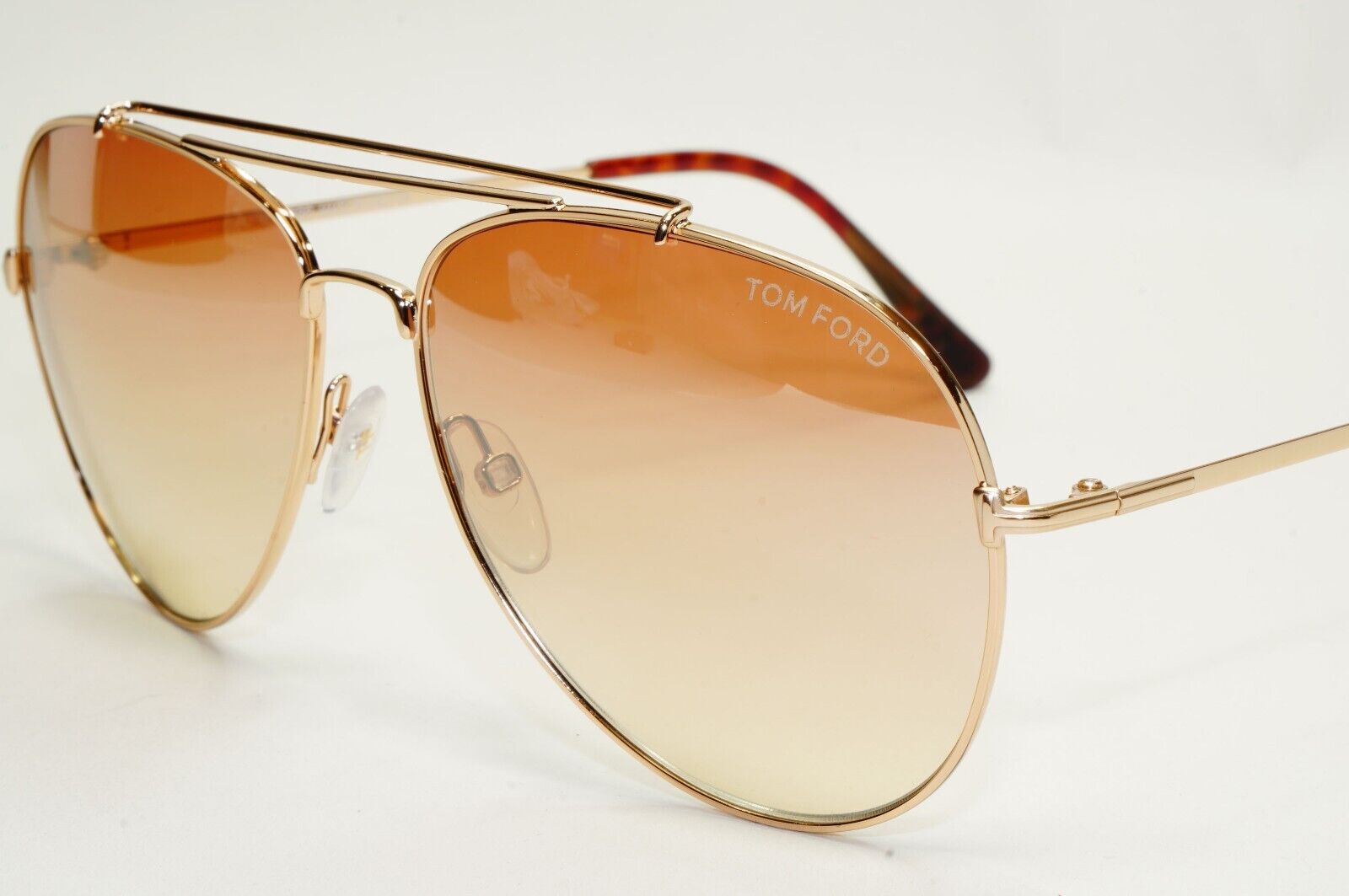 Tom Ford Sunglasses Indiana Gold Brown Gradient Metal Pilot FT0497 TF 497 28Z