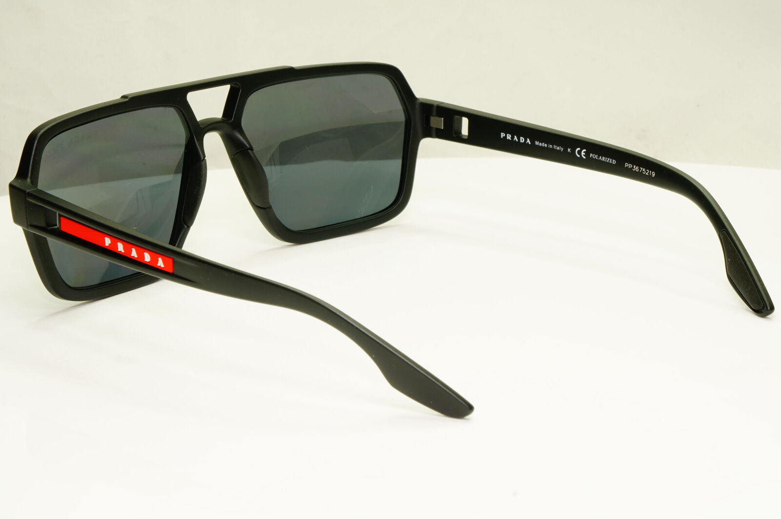 Prada Black Polarised Sunglasses Square Mens Designer SPS 01X PS01XS DG0-02G