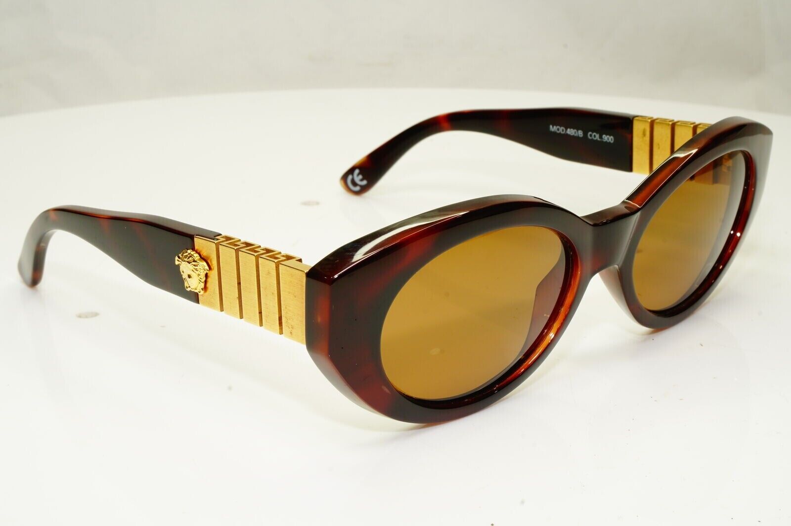 Gianni Versace Sunglasses 1996 Vintage Brown Gold Medusa MOD 480/B COL 900