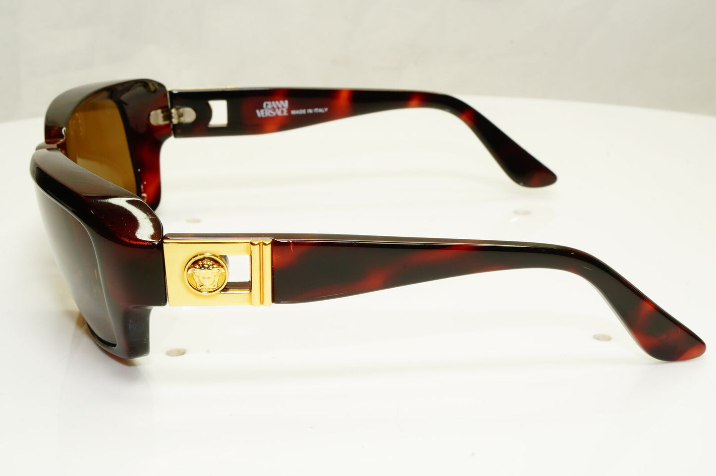 Gianni Versace 1996 Mens Vintage Brown Gold Medusa Sunglasses MOD 412/A COL 900