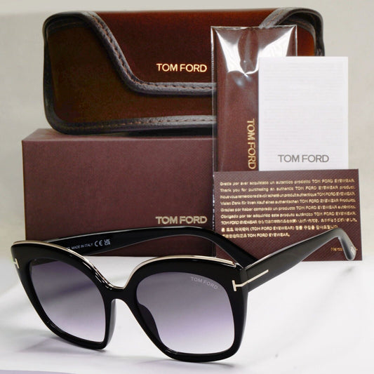 Tom Ford Sunglasses Chantalle Black Grey Gradient Large FT0944 TF 944  01B 55mm