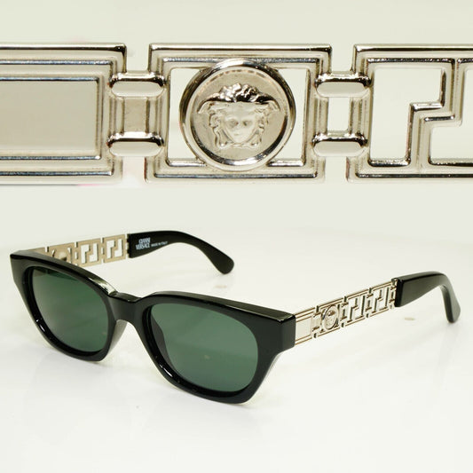 Gianni Versace 1996 Unisex Vintage Silver Medusa Sunglasses MOD 467 COL N52