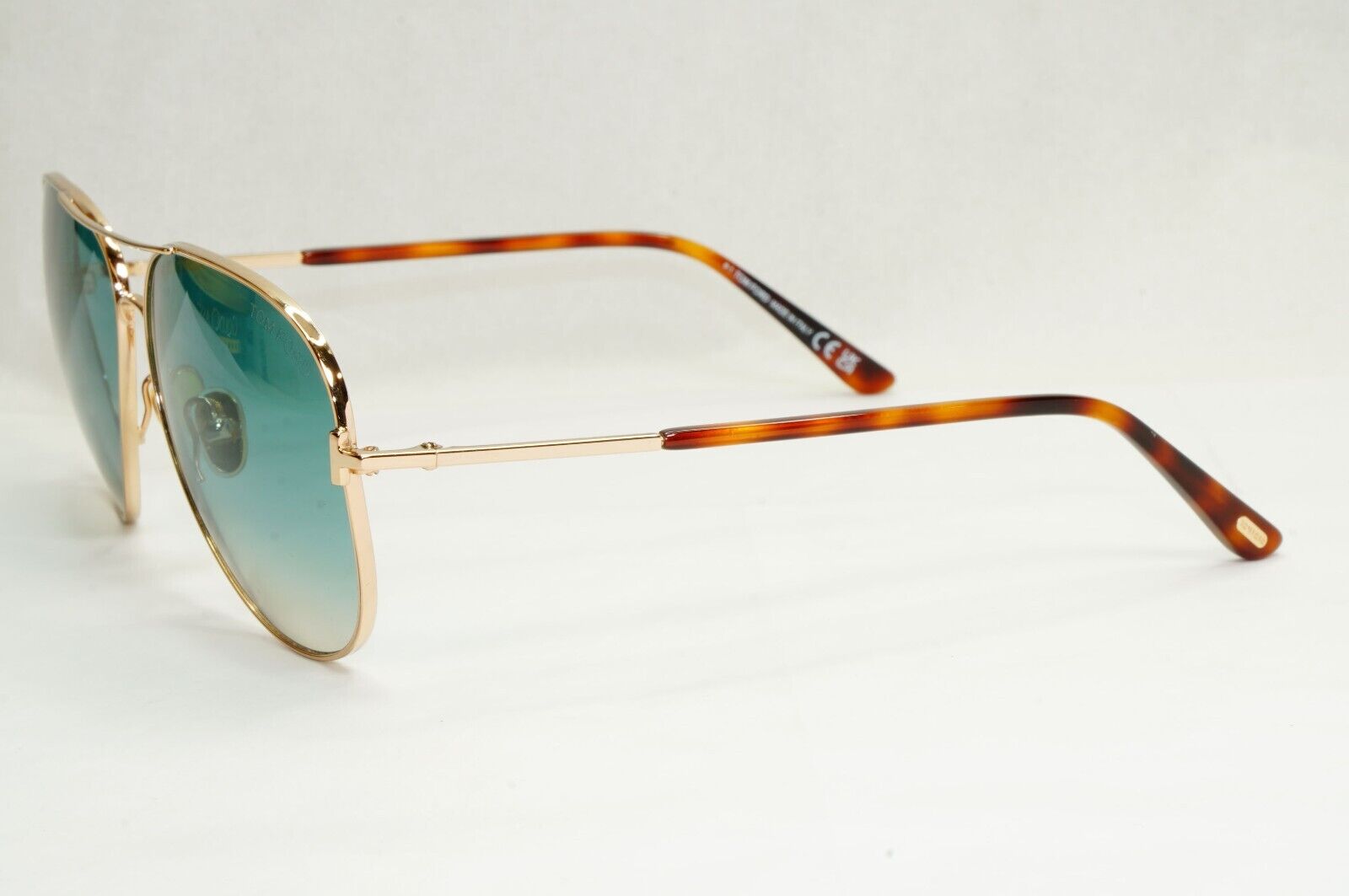 Tom Ford Sunglasses Clark Gold Pilot Blue Green Gradient FT0823 TF 823 28P [B]