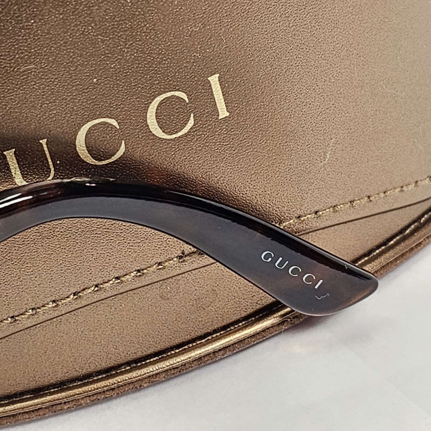 Gucci Sunglasses 2008 Vintage Brown Gold Oversized Large GG 3027/S V08DB 070224